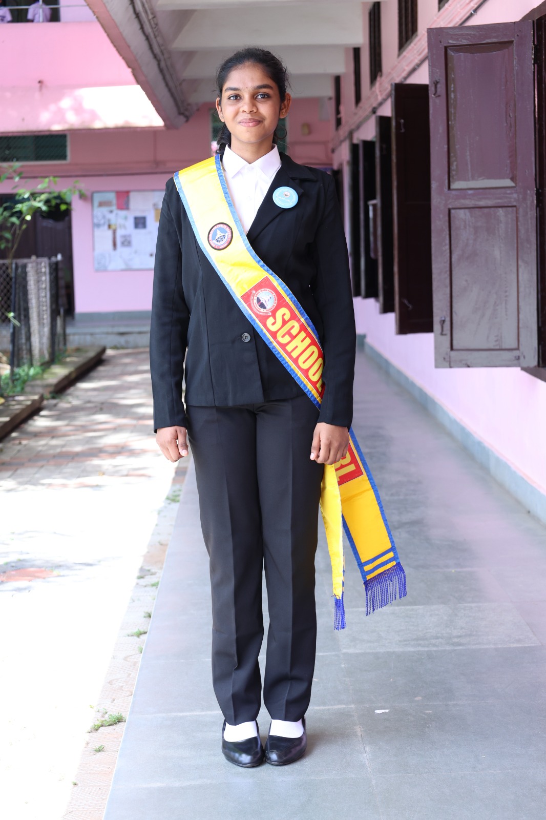 AMITHA JAYAKUMAR R, Head Girl, Class: XII G (Academic year 2025/26)